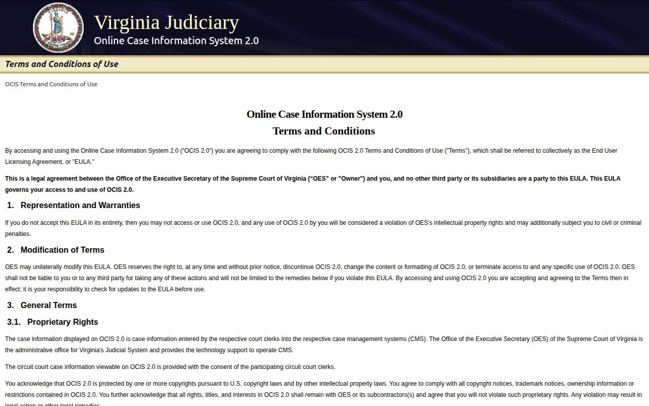 Virginia court search used to verify a Wythe County inmate release basis